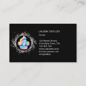 可愛いホログラフィックカップケーキベーカリーシェフケーキ 名刺 (裏面)