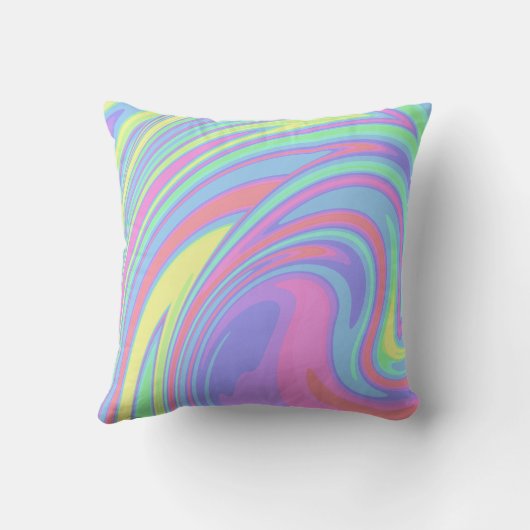 可愛いホログラフィックマーブルアート クッション (裏面)