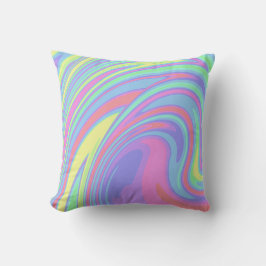 可愛いホログラフィックマーブルアート クッション