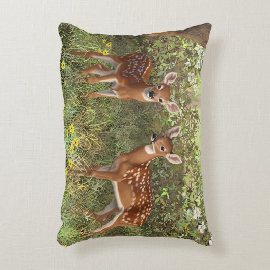 可愛いホワイテールディアツイン アクセントクッション (正面(垂直))