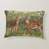 可愛いホワイテールディアツイン アクセントクッション (裏面)
