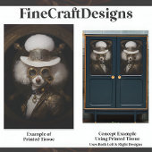 可愛いホワイトスチームパンクプー絵画ドレのD2Lデコページ 薄葉紙