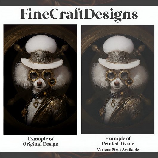 可愛いホワイトスチームパンクプー絵画ドレのD2Lデコページ 薄葉紙