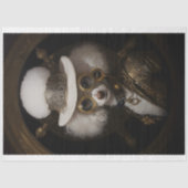 可愛いホワイトスチームパンクプー絵画ドレのD2Lデコページ 薄葉紙 (正面)