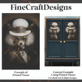 可愛いホワイトスチームパンクプー絵画ドレのD2Rデコページ 薄葉紙