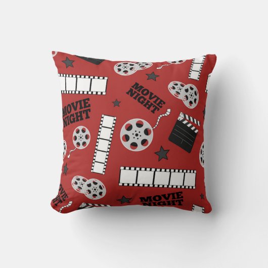 可愛いホームシアター映画の夜の装飾 クッション (正面)