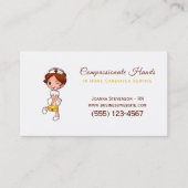 可愛いホームヘルス気にナースサービス名刺 名刺 (正面)