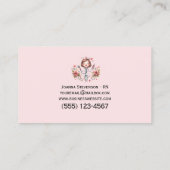 可愛いホームヘルス気にナースサービス名刺 名刺 (裏面)