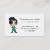 可愛いホームヘルス気にナースサービス名刺 名刺 (正面)