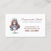 可愛いホームヘルス気にナースサービス名刺 名刺 (正面)