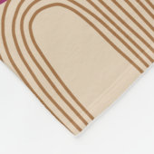 可愛いボウホアーチラインの形状明るい赤紫色と金ゴールド フリースブランケット (角)