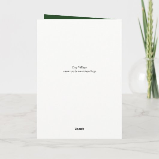 可愛いボストいけなンテリア犬クリスマスカード シーズンカード (裏面)