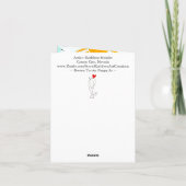 可愛いボストカラフルンテリアのグリーティングカード カード (裏面)