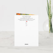 可愛いボストカラフルンテリアのグリーティングカード サンキューカード (裏面)