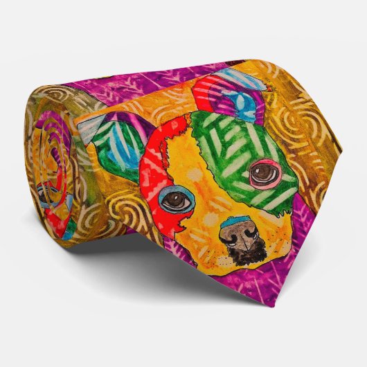 可愛いボストカラフルンテリアポップ・アートのアートネックタイ ネクタイ (ロール)