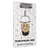 可愛いボバブルティーパンクリップボーパーソナライズされたド クリップボード (右)