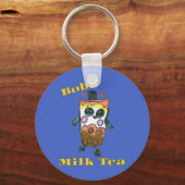可愛いボバミルクティキッズ(台湾バブルミルクティー) キーホルダー (正面)