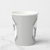 可愛いボブキャットオオヤマネコのパーソナライズされた誕生日 紙コップ (左)