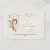 可愛いボホオムツラッフルを楽しむことができる エンクロージャーカード (正面)