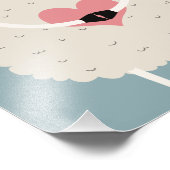 可愛いボホヒツジ子供部屋デコールアートポスター フォトプリント            (角)