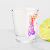 可愛いボホモノグラムグラデーションショットグラス ショットグラス (左)