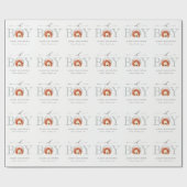 可愛いボホライオンウォーター色オ男の子ベビーシャワー ラッピングペーパー (フラット)