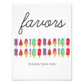 可愛いポスカラフルシクルパーティー好意サイン フォトプリント            (正面)