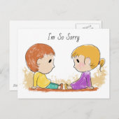 可愛いポストカードごめんなさい ポストカード (正面/裏面)