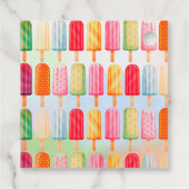 可愛いポスポップ・アートのシクルベビーシャワー準備 フェイバータグ (裏面)