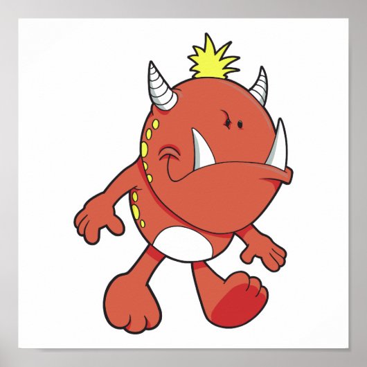 可愛いポッティングファンモンスター ポスター (正面)