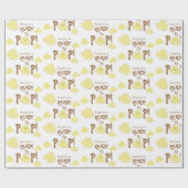 可愛いポップコーンポップ・アートの赤ちゃんシャワー準備 ラッピングペーパー (フラット)