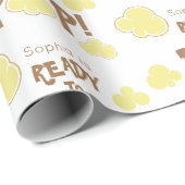 可愛いポップコーンポップ・アートの赤ちゃんシャワー準備 ラッピングペーパー (ロールコーナー)