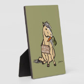 可愛いポニーがニンジンに効く フォトプラーク (側面)