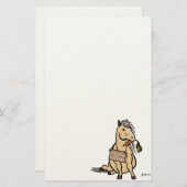 可愛いポニーがニンジンに効く 便箋 (正面/裏面)