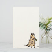 可愛いポニーがニンジンに効く 便箋 (スタンド正面)