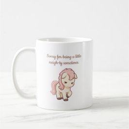 可愛いポニーもちょっと悪い子でごめんなさい コーヒーマグカップ