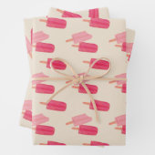 可愛いポピュシラルラッピング紙フラットシートセット3 ラッピングペーパーシート (インサイチュ)