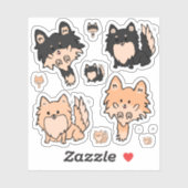 可愛いポムミックスカスタムカットビニールシール シール (シート)