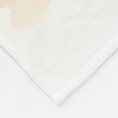 可愛いポメラニア犬水彩イラストレーション フリースブランケット (角)