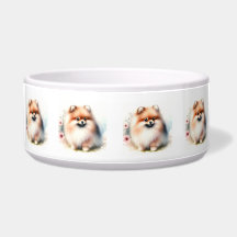 可愛いポメラニア犬水彩イラストレーション