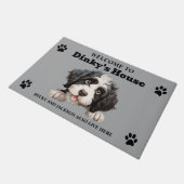 可愛いポルトガルの水犬の写真 ドアマット (アングル)