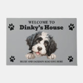 可愛いポルトガルの水犬の写真 ドアマット (正面)