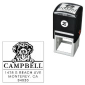 可愛いポルトガル語ウォーターカスタムドッグの住所 セルフインキングスタンプ (インサイチュ)