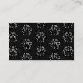 可愛いポープリント動物の犬の愛白い線コンター プレイスカード (裏面)