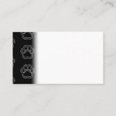 可愛いポープリント動物の犬の愛白い線コンター プレイスカード (正面)