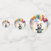 可愛いマウスとカラフルバルーン,パーソナライズ可能 コンフェッティ (正面)