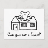 可愛いマウスオンハウスアート子供へ ポストカード (正面)