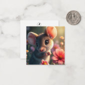 可愛いマウスノートカード ノートカード (正面/裏面インサイチュ)