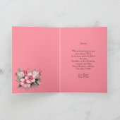 可愛いマウスピンクの娘クリスマスカード サンキューカード (内部)