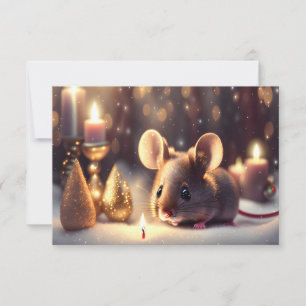 可愛いマウス祝のクリスマス – クリスマスパーティー 招待状